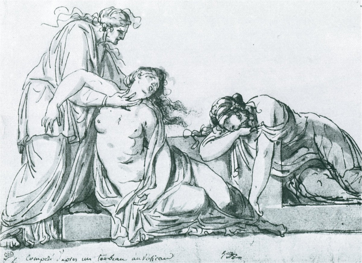 David Dessin Etude d'apres une tombe du Vatican Study according to a tomb of the Vatican.jpg